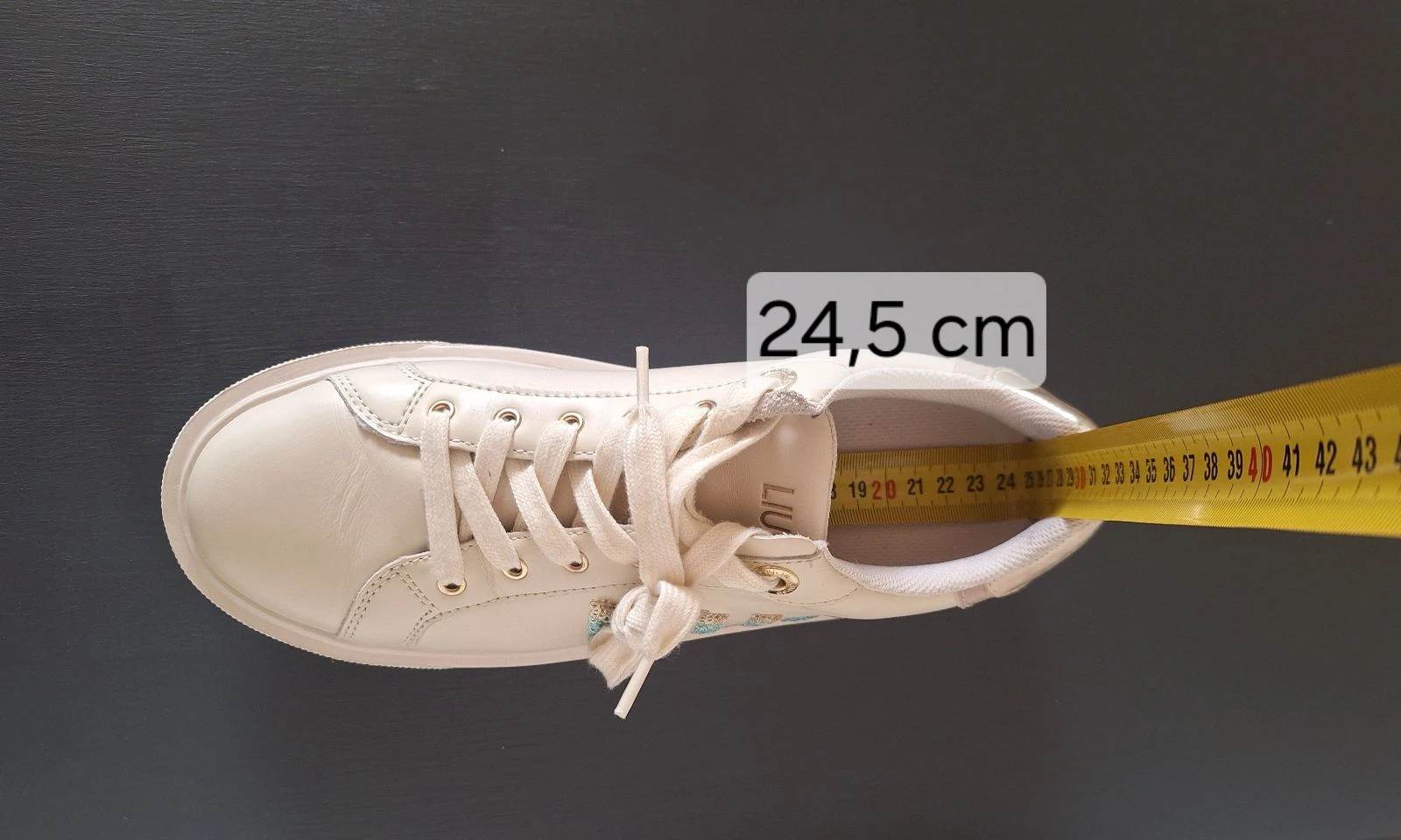 Tênis Liu Jo creme multicolor com logo brilhante tamanho 39 – photo 7